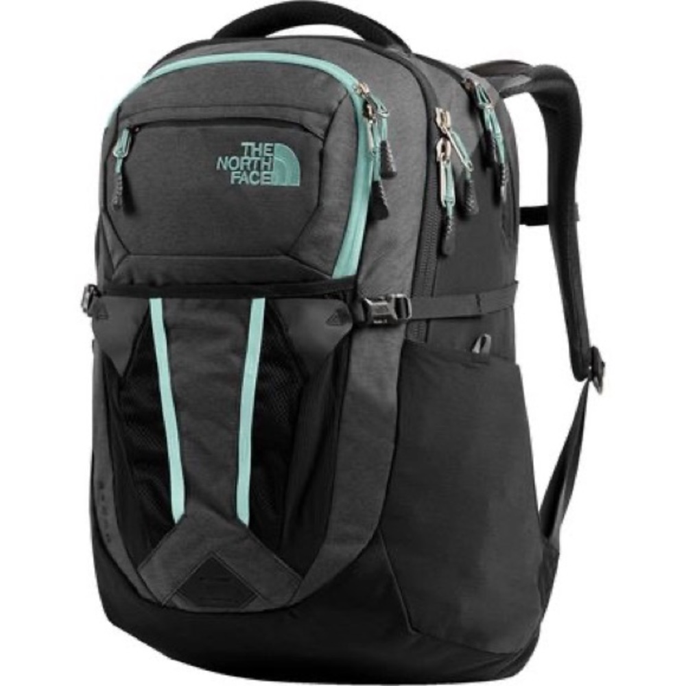 The North Face Women’s Recon Backpack in dark grey / light blue details